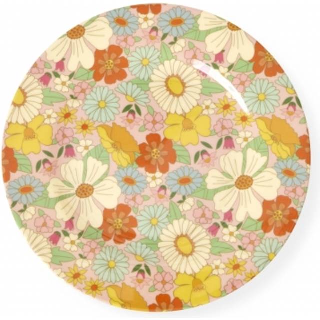 Melamine Plate 20 cm, Flower Power