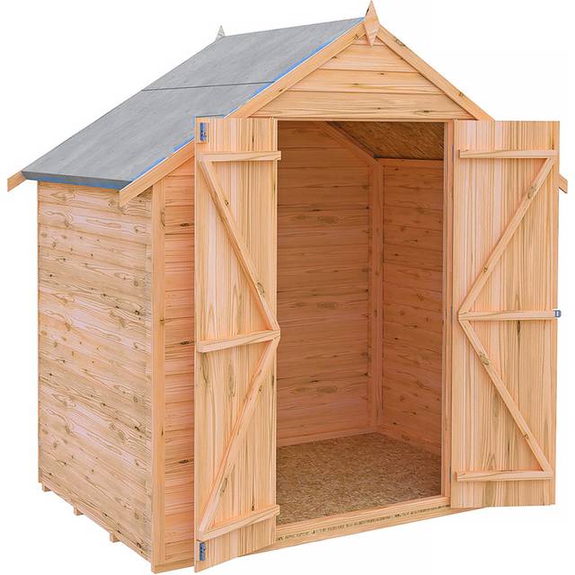 Shire Garden Value Overlap 4 x 6 Double Door Shed, Brown