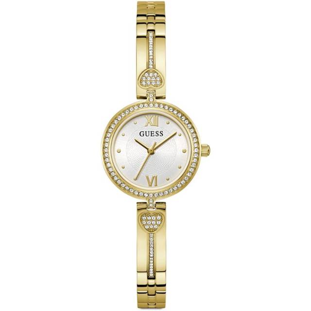 GUESS USA - Crystal quartz 27mm - women - stainless steel - One Size - White
