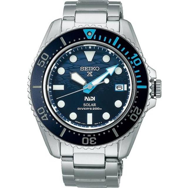 Seiko SBDJ057 (PROSPEX DIVER SCUBA PADI SPECIAL EDITION Solar Metal Band Men's) Round Watch Silver