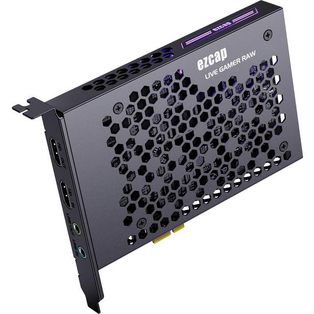 ezcap324B Live Gamer Raw PCIE 4K Video Game Capture Card Record & Live Stream för spelsystem svart