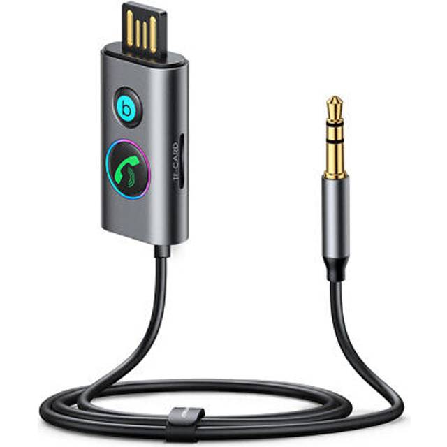 Joyroom Bil Bluetooth Ljudmottagare 3,5 mm Aux med Mic - Grå