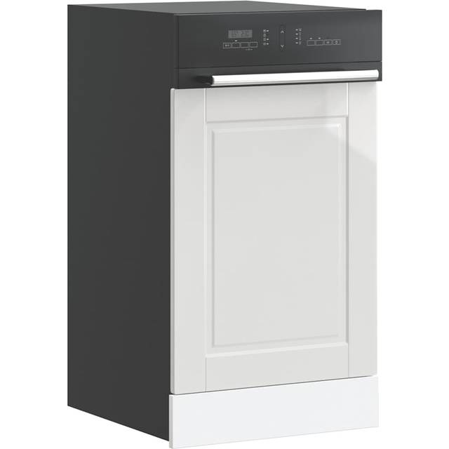 vidaXL Dishwasher Panel Porto High Gloss White 45x1,5x67 cm Engineered Wood