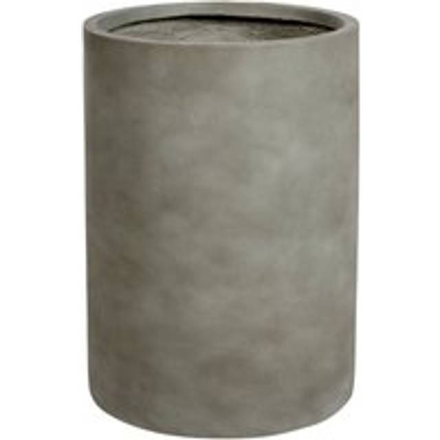 Beliani - Outdoor Indoor Flower Pot Grey Concrete Effect Round MgO 36x36x51 cm Eucommia