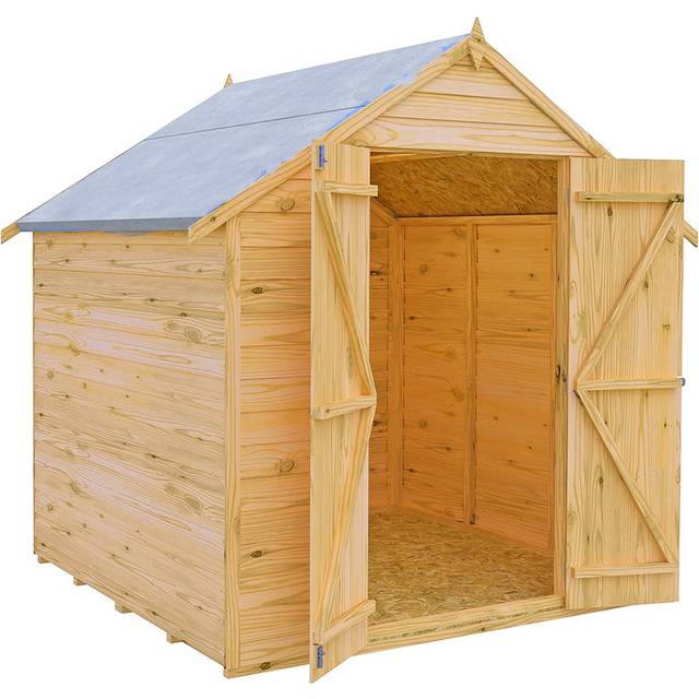 Shire Garden Value Overlap 6 x 6 Double Door Shed, Brown