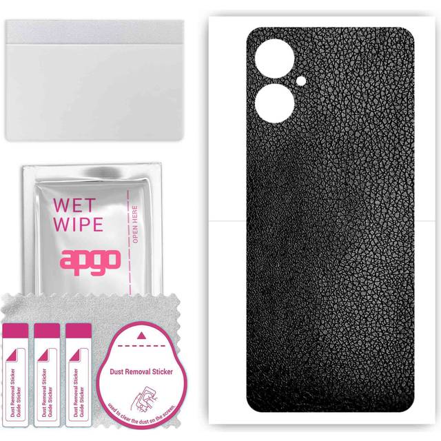 apgo Protective Skin Sticker for the back compatible with Tecno Spark 9 Pro Sport, Wrap Film, Foil, Vinyl - Pattern Black Honeycomb
