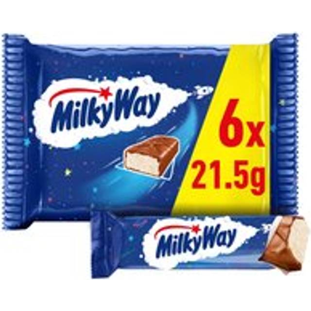 Milky Way Nougat & Milk Chocolate Snack Bars Multipack 6 x 21.5g