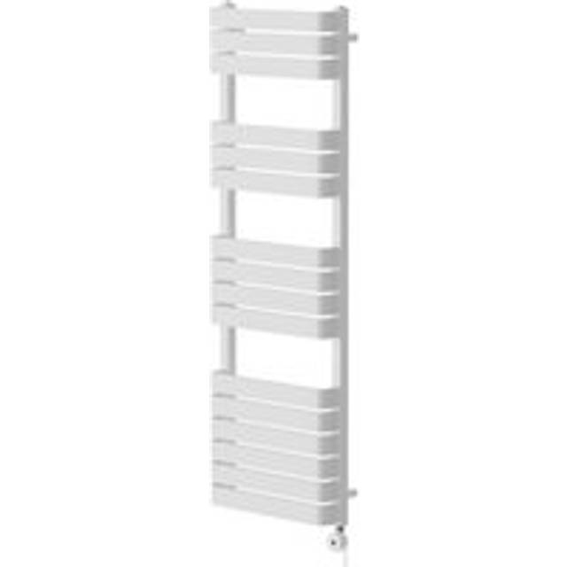 Wholesale Domestic Darby Curved Digital Thermostatic Electric Heated Towel Rail | White | Mild Steel | 1550mm x 500mm