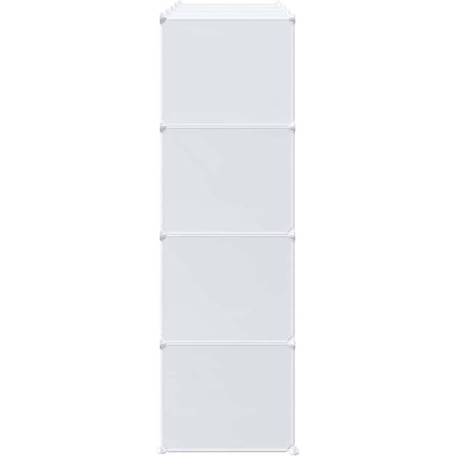 vidaXL Storage Cube Organiser with 16 Cubes and Hanging Rods PP