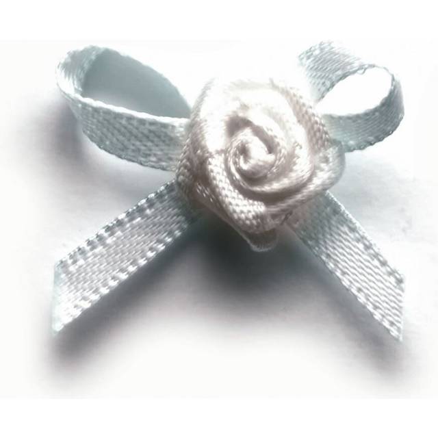 Berisfords Ribbon Rose Centred Bows 29 White