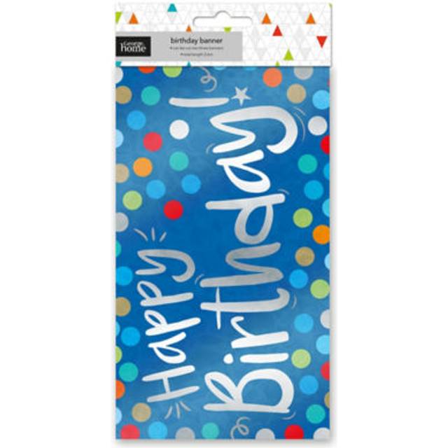 George Home Happy Birthday Blue Foil Banner