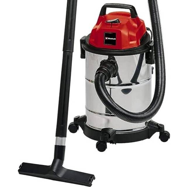 Einhell TC-VC 1820 S wet and dry vacuum cleaner (1,250 W, 20 l stainless steel tank, blow connection, 4 castors, ? 36 mm suction hose + extension,