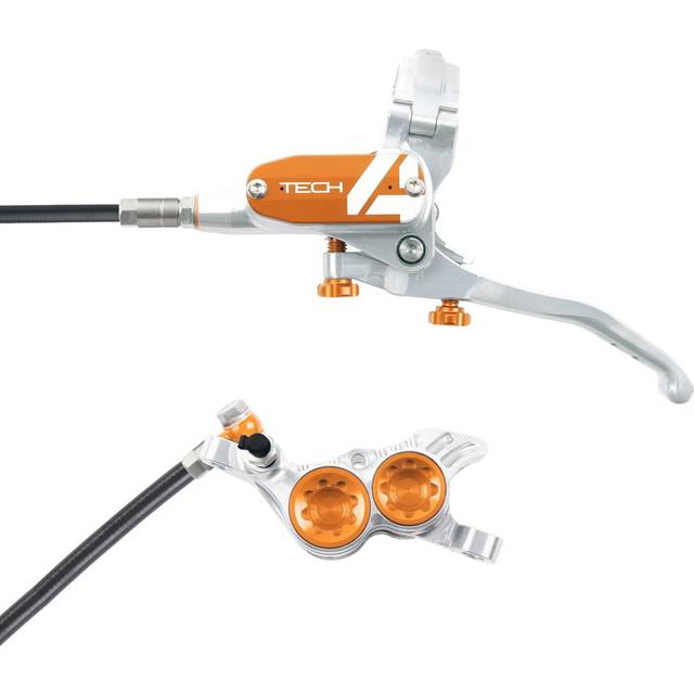 Hope Tech 4 V4 Brake Lever/Calliper Silver/Orange