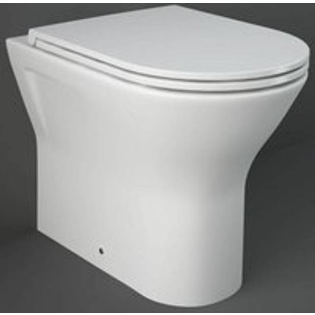 RAK Resort Rimless Back to Wall Toilet Comfort Height - Slim Sandwich Soft Close Seat