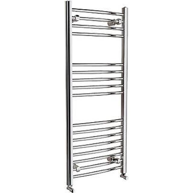 Bathroom heated towel rail radiator ladder curved chrome 1200 x 500 warmer rad