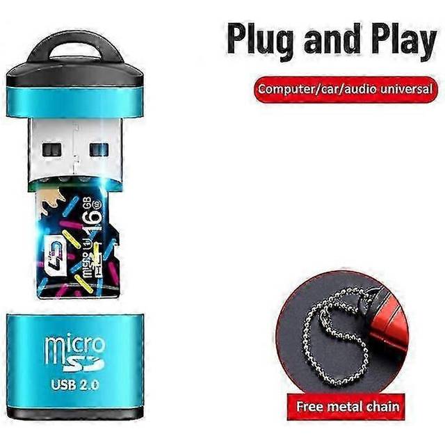 (bule, One size) Usb Sd/tf Card Reader Usb 2.0 Mini Mobile Phone Memory Card Reader High Speed Usb Adapter For