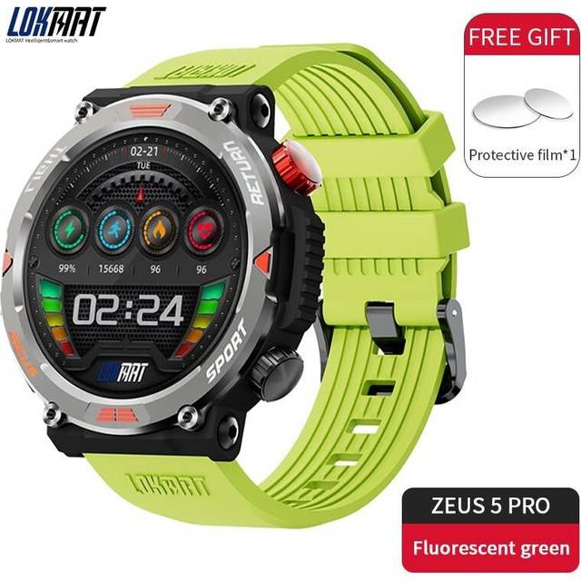 LOKMAT ZEUS 5 Pro Smartwatch Health Monitor, 1.46'' HD Screen, Bluetooth Calling, 5ATM Waterproof - Black