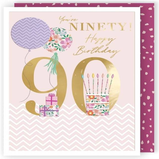 90th Birthday For Her Sparkle Ninety! Contemporary Birthday Card