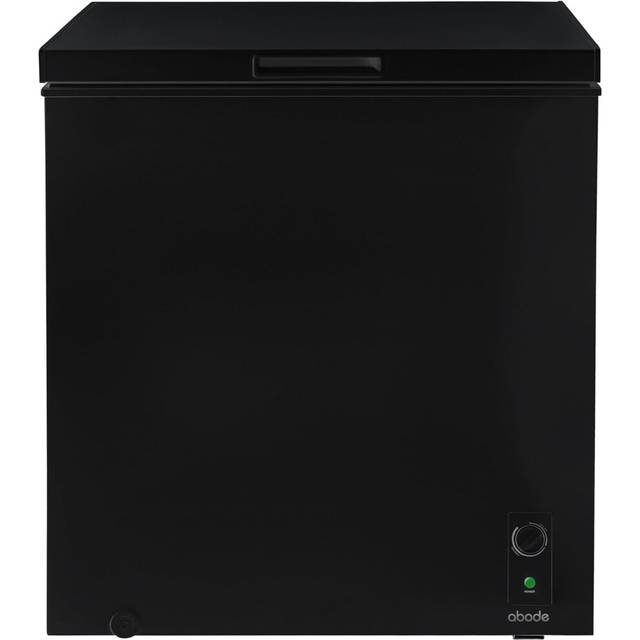 Abode Freestanding Black Chest Freezer 198L with Removable Wire Basket & Counter Balance Lid, Adjustable Thermostat