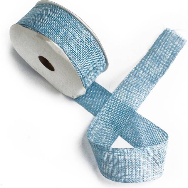 Natural Texture Ribbon 38mm X 20m - Baby Blue