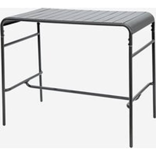 Sweeek - 4-seater metal bar garden table, Amelia 120cm, Anthracite, 120x70x95 cm