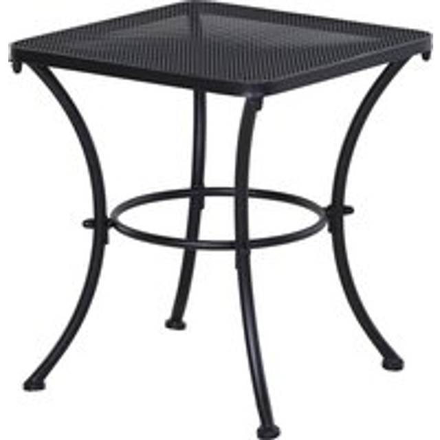Metal Square Outdoor Garden Bistro Table Black