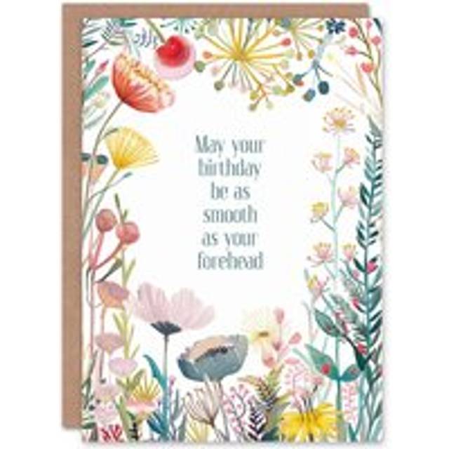 Happy Flowers May Day Be Smooth As Forehead Birthday Greeting Card
