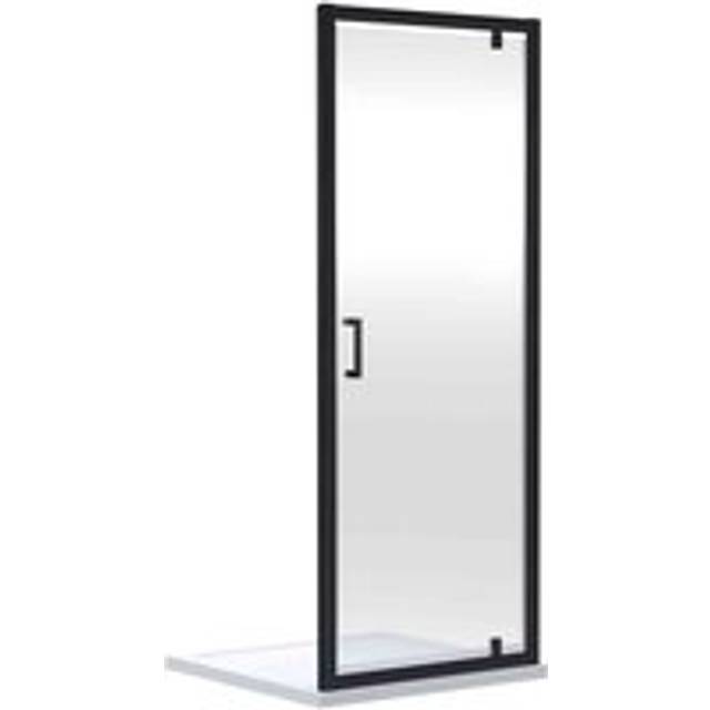 nuie Rene 1900 x 800mm Pivot Shower Door - Black, Black