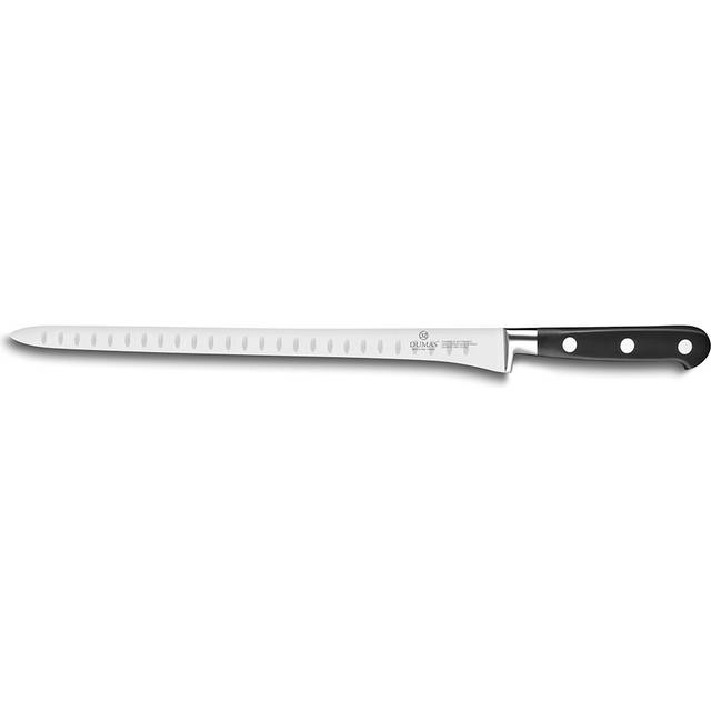 Lion Sabatier® Ideal 30cm Scalloped Salmon Knife (Black Handle with Stainless Steel Rivets)
