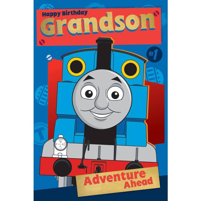Thomas The Tank Engine Birthday Card For Grandson