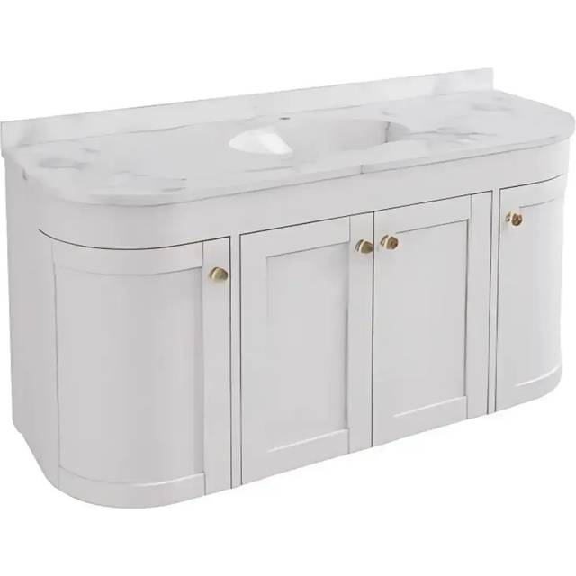 Hardwick 120CM Traditional Wall Hung Vanity Unit - Matt White