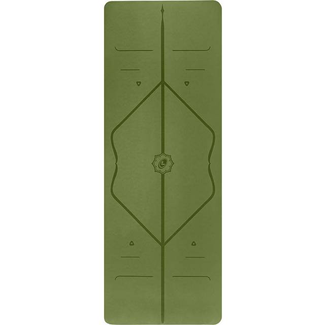 Liforme Classic Travel Yoga Mat - Blue - Free Yoga Bag - Non-Slip, Eco Friendly With Patented Alignment Line System