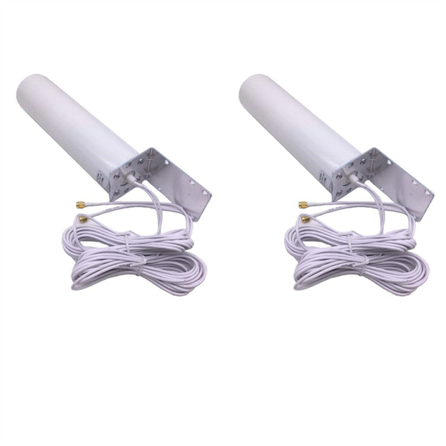 2X 3G 4G LTE External Antenna Outdoor with 5M Dual SlIder SMA Connector for Router Modem