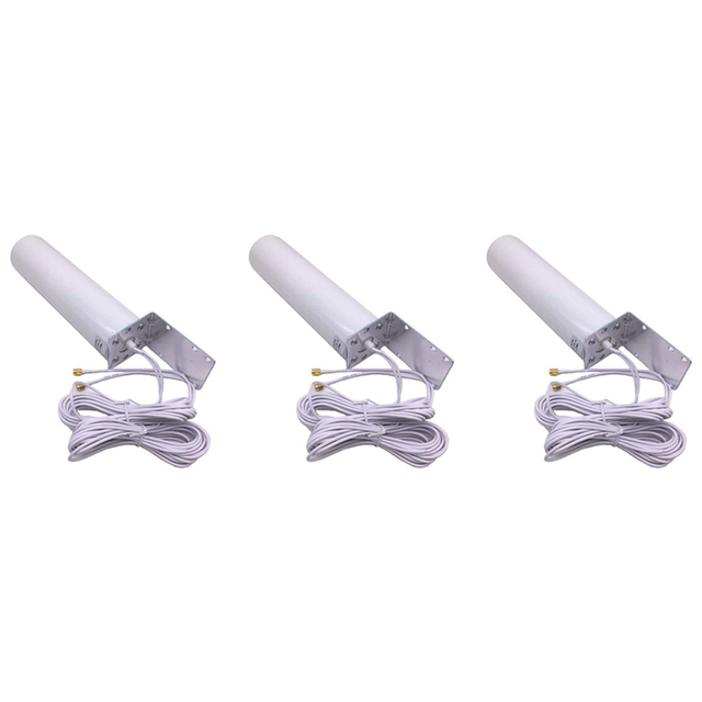 6x 3G 4G LTE External Antenna Outdoor with 5M Dual SlIder SMA Connector for Router Modem