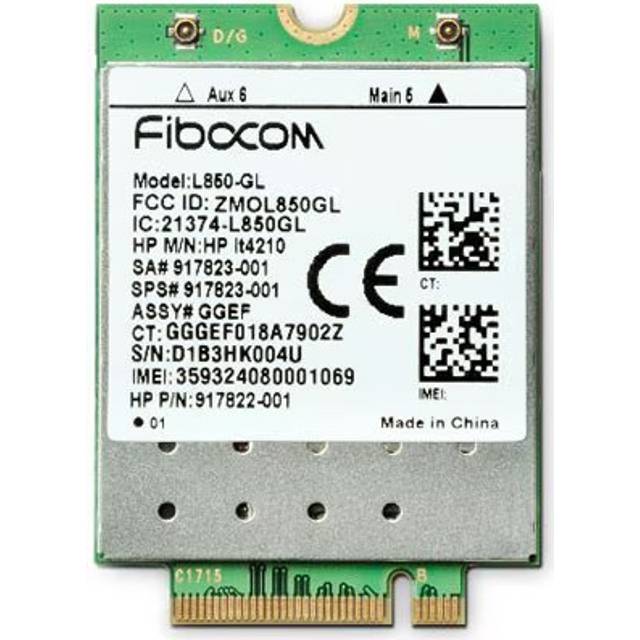 Fibocom L850-GL HP LT4210 XMM 7360 LTE-Advance WWAN 4G/LTE 917823-002