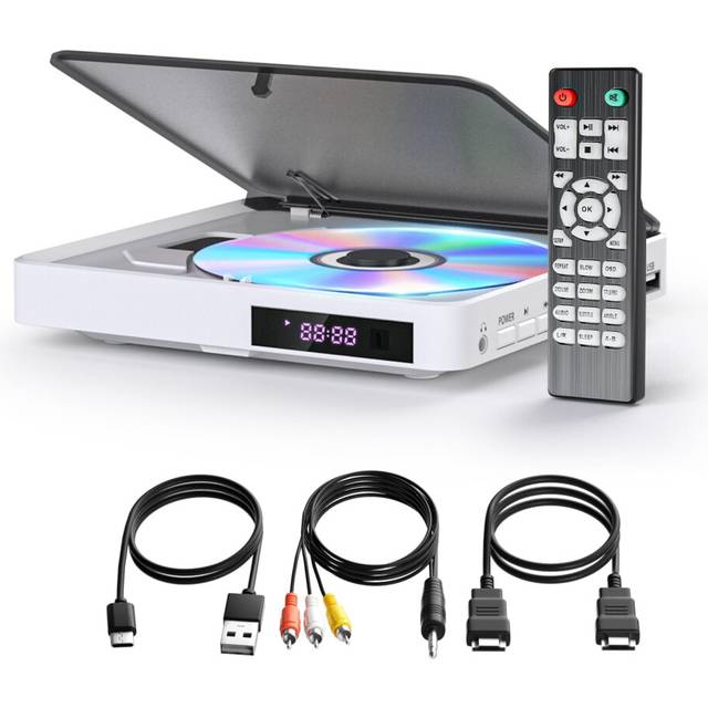 DVD Player Arafuna, DVD Player for TV with All Regions Free, DVD/CD Player HDMI 1080P with AV output, USB/TF Card input, remote control, AV cable,