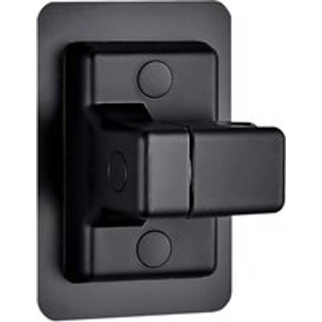 Cyslmuk - 1pc Shower Head Holder, 360° Adjustable Angle Shower Bracket, Black, Solid abs Shower Holder, No Drilling Required, Universal Wall Mount,