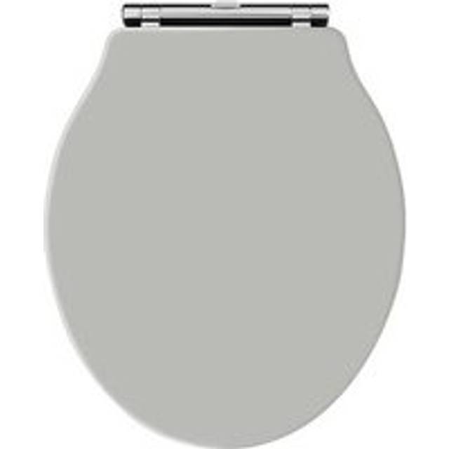 Hudson Reed - Chancery Soft Close Toilet Seat Stone Grey Chrome Hinges