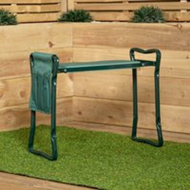 Green Garden Kneeling Pad with Chair and Detachable Tool Bag