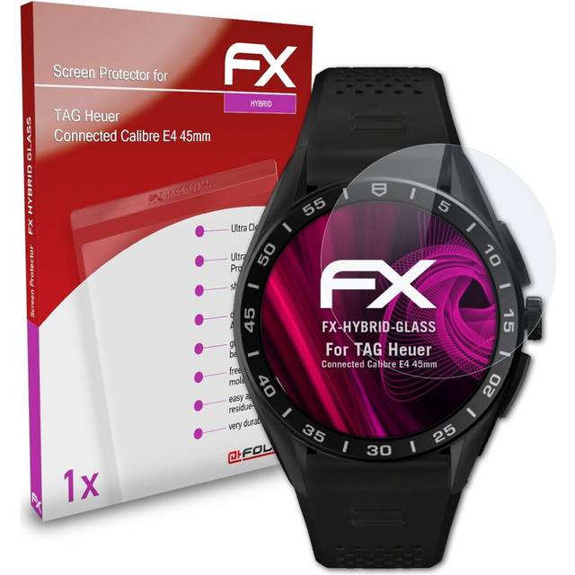 Atfolix glass protector for tag heuer connected calibre e4 45mm 9h hybrid-glass