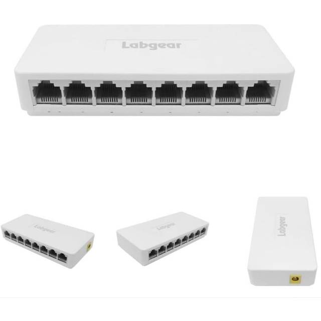 8-port gigabit ethernet network switch, labgear high speed ethernet splitter hub