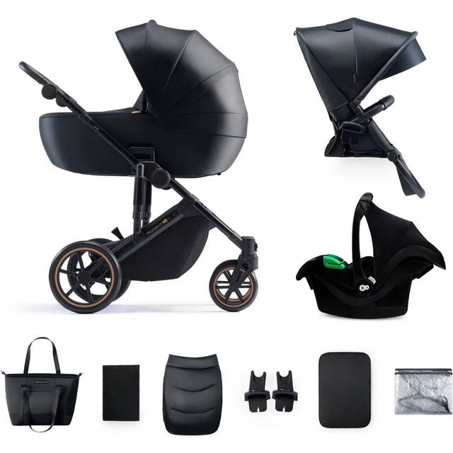 Kinderkraft 3-in-1 Mink Pro Prime 2 Travel System with Car Seat - Venezian Black