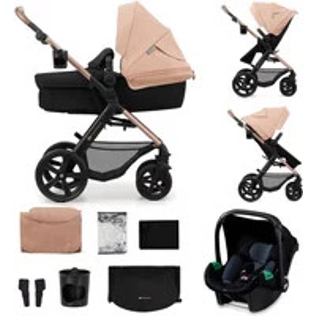 Kinderkraft Moov 2 3in1 Travel System With Mink Pro Car Seat - Sand Beige