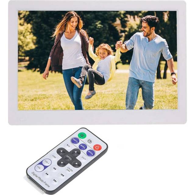 (White) Digital Photo Frame 7Inch Remote Control Xmas Gift
