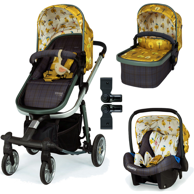 Cosatto Giggle Quad + FREE Port 0+ Car Seat & Adaptors - Spot The Birdie