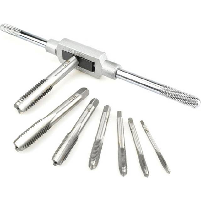 8 in 1 Tap Tool Set Thread Metric Machine Hand Screw Thread Plug Taps Set