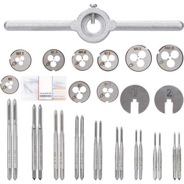 31pcs Multifunction Tap Die Set M1-M2.5 Metric Thread and Screw External Cutting Tapping Hand Tool Kit