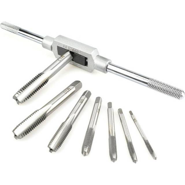 8 in 1 Tap Tool Set Thread Metric Machine Hand Screw Thread Plug Taps Set