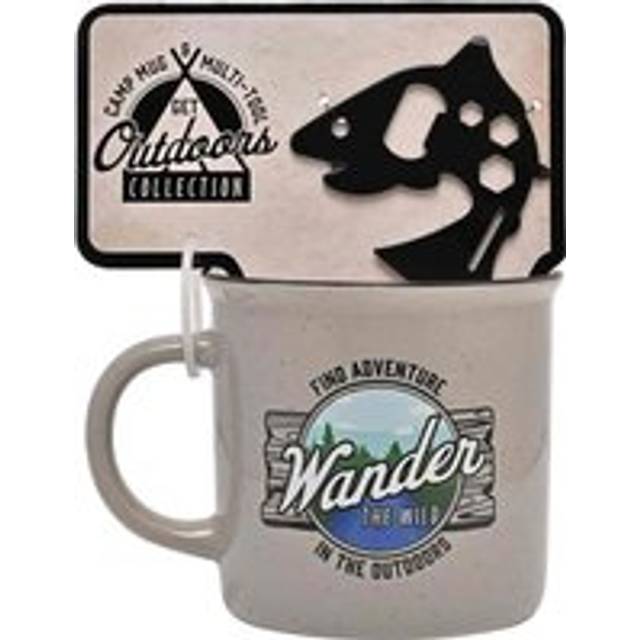 Harvey Makin Camp Mug & Multi Tool Set 'wander', Grey