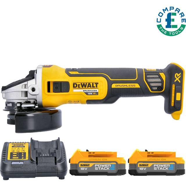 Dewalt dcg405 18v xr brushless angle grinder 125mm + 1 x 1.7ah battery & charger